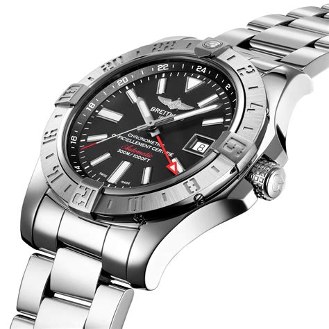 breitling super avenger 2 gmt black steel limited edition|breitling avenger automatic gmt.